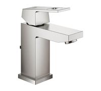 Grohe Eurocube miscelatore monocomando per lavabo, taglia S, con piletta scarico, supersteel - 23127DC0