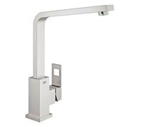 GROHE Eurocube Mitigeur monocommandé pour évier, saillie 202mm, bec fonte orientable, 31255DC0, 31255DC0, Colorazione: super acciaio