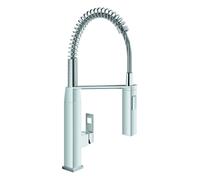 GROHE Eurocube Mitigeur monocommandé pour évier, saillie 234mm, orientable, avec douchette professionnelle, 31395000, 31395000, Colorazione: cromo