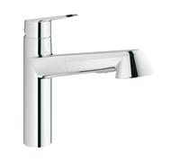 GROHE Eurodisc Cosmopolitan Mitigeur monocommandé pour évier, hauteur moyenne, saillie 222mm, extractible, orientable, 32257002, 32257002