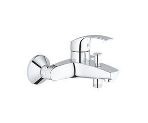 Grohe Eurosmart Miscelatore Rubinetto Monocomando StarLight Cromo Metallo per Vasca Doccia con Deviatore Automatico - 33300002