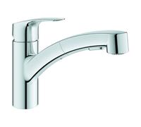 Grohe Eurosmart Mitigeur monocommandé pour évier, pour montage devant une fenêtre, saillie 227mm, douchette Dual extractible, 1012320000, 1012320000