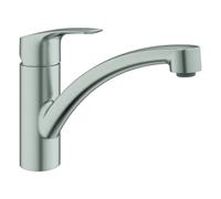 GROHE Eurosmart Mitigeur monocommandé pour évier, saillie 227mm, orientable, 33281DC3, 33281DC3, Colorazione: super acciaio