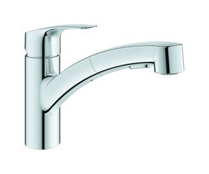 GROHE Eurosmart Mitigeur monocommandé pour évier, saillie 227mm, orientable, douchette Dual extractible, 30305001, 30305001, Colorazione: cromo