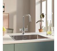 Grohe Blue Pure Eurosmart miscelatore cucina a tre vie con attacco per acqua filtrata, finitura cromo - 30583000