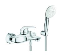 Grohe Eurostyle mitigeur monocommandé pour bain, saillie 185mm, avec ensemble de douche, douchette à main Tempesta 110, 1 type de jet, 25286003, 25286003