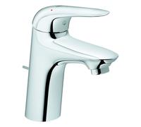 Grohe Eurostyle Mitigeur monocommandé pour lavabo, S-Size, saillie 110mm, vidage à tirette, EcoMode, manette fermée, 23709003, 23709003