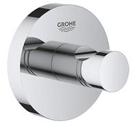 GROHE Essentials - gancio per accappatoio (gancio robusto, finitura cromata resistente e facile da pulire, facile da montare), cromato, 40364001