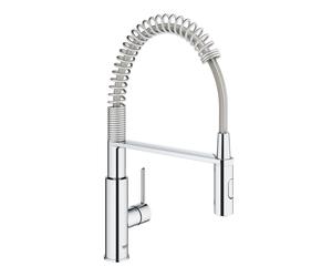 Grohe Get miscelatore cucina con doccetta a 2 getti e molla, finitura cromo - 30361000