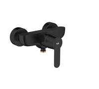 GROHE Get Miscelatore Doccia Monocomando (Montaggio a Parete a Vista, Leva Metallica, Cartuccia Ceramica 46 mm, Protetto Contro Reflusso), Nero Opaco, 328882430