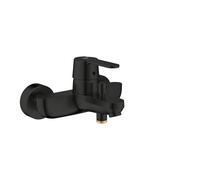 GROHE Get Miscelatore Vasca/Doccia Monocomando con Deviatore Automatico (Montaggio a Parete a Vista, Leva Metallica, Cartuccia Ceramica 46 mm, Protetto Contro Reflusso), Nero Opaco, 328882430