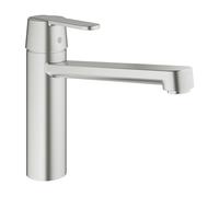 Grohe Get Mitigeur monocommandé pour évier, saillie 221mm, hauteur moyenne, orientable, 30196DC0, 30196DC0, Colorazione: super acciaio