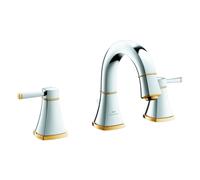 Grohe Grandera robinet de lavabo 3 trous, hauteur 184mm, saillie 156mm, vidage à tirette, 20624IG0, 20624IG0, Colorazione: Cromo / Oro