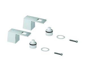 Grohe Griffpaar 48321 per Eurocube 3-L-WT-Batterie Mark. Blu/Rosso Cromo