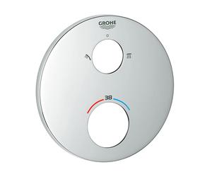 Grohe Grohtherm copertura per gruppo doccia termostatico con deviatore a 2 vie, rotondo, 49074000, Grohtherm cromo [Rubinetteria Bagno > Ricambi Rubinetteria Bagno]