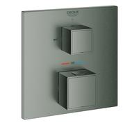 Grohe Grohtherm Cube mitigeur thermostatique de bain pour Rapido SmartBox, avec inverseur 2 voies intégré, 2 consommateurs, 24155AL0, 24155AL0, Colorazione: grafite dura spazzolata