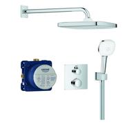 GROHE Grohtherm Cube Système de douche, set complet avec corps d'encastrement, Tempesta 250 Cube Rainshower et Tempesta Cube 110 douchette à main, 34871000, 34871000