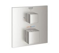 Grohe Grohtherm Cube mitigeur thermostatique de douche pour Rapido SmartBox, avec inverseur 2 voies intégré, 2 consommateurs, 24154DC0, 24154DC0, Colorazione: super acciaio