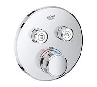 Thermostat Grohe Grohtherm SmartControl avec deux vannes darrêt, rosace murale ronde, 29119000, 29119000, Colorazione: cromo