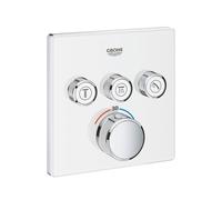 Grohe Grohtherm Thermostat Grohtherm SmartControl avec trois vannes d'arrêt, rose murale blanc lune, 29157LS0, 29157LS0