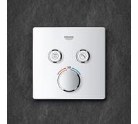 miscelatore termostatico Grohe Grohtherm SmartControl per doccia a 2 vie, bianco cromo - 29156LS0