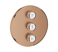Grohe Grohe SmartControl valvola a 3 vie a scomparsa Grohe Grohtherm SmartControl, rosone a parete tonda, Colorazione: tramonto caldo spazzolato - 29122DL0