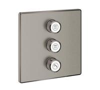 Grohe Grohtherm SmartControl - Rubinetto ad incasso per 3 utenze, Hard Graphite spazzolata 29127AL0