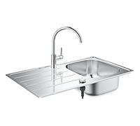 Grohe Lavelli - Set lavello K200 e miscelatore BauEdge, acciaio inox spazzolato/cromo 31562SD1