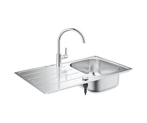 Grohe K200 lavello da cucina con gruppo lavello monocomando BauEdge, 31562SD1, 45-S 86/50 1.0 rev K200 acciaio inox satinato [Lavelli da Cucina > per Base Sottolavello a partire da 45 cm]