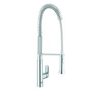 GROHE K7 Mitigeur monocommandé pour évier, saillie 234mm, orientable, douchette professionnelle, double jet, hauteur 674mm, 32950000, 32950000, Colorazione: cromo
