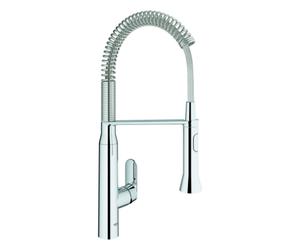 GROHE K7 Mitigeur monocommandé pour évier, saillie 234mm, orientable, douchette professionnelle, double jet, hauteur 539mm, 31379000, 31379000, Colorazione: cromo