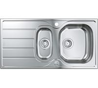 Grohe Lavello a una vasca con vaschetta e gocciolatoio reversibile 31564SD1 finitura acciaio inox da 97x50 cm