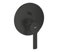 GROHE Lineare Set Finitura Miscelatore Doccia/Vasca Incasso Monocomando con Deviatore Automatico 2 Vie (Leva Metallica, Cartuccia Ceramica 46 mm, Senza Box da Incasso), Nero Opaco