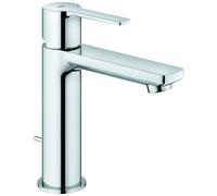 Grohe Lineare Mitigeur monocommandé pour lavabo, S-Size, vidage à tirette, saillie 128mm, 32114001, 32114001, Colorazione: cromo