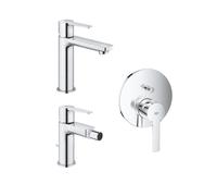 Grohe Lineare Set 3 Miscelatori Monocomando per Lavabo Bidet e Doccia Cromo