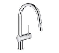 Grohe Minta miscelatore monocomando per lavello con doccino estraibile, colore cromo lucido - 32321002