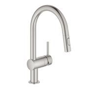 Grohe Minta miscelatore monocomando per lavello con doccino estraibile, colore supersteel - 32321DC2