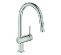 Grohe Minta Miscelatore monocomando per lavello HIGH Cromo spazzolato, 32321DC2