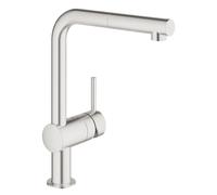 Grohe Minta miscelatore monocomando per lavello cucina con erogazione estraibile, finitura supersteel - 32168DC0