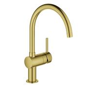 GROHE Minta Mitigeur monocommandé pour évier, portée 223mm, bec en C, pivotant, 32917GN0, 32917GN0, Colorazione: fresco sorgere del sole spazzolato