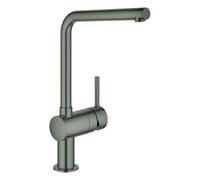 GROHE Minta Mitigeur monocommandé pour évier, saillie 210mm, bec en L, orientable, 31375AL0, 31375AL0, Colorazione: grafite dura spazzolata