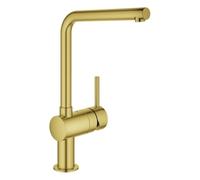 GROHE Minta Mitigeur monocommandé pour évier, saillie 210mm, bec en L, orientable, 31375GN0, 31375GN0, Colorazione: fresco sorgere del sole spazzolato