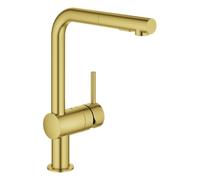 Grohe Minta - Miscelatore da lavello con doccetta estraibile, Cool Sunrise spazzolato 30274GN0