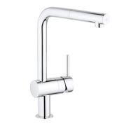 Grohe Minta rubinetto da cucina, bassa pressione, orientabile, estraibile, 31397000, Minta cromo [Rubinetteria da Cucina > Rubinetti da Cucina]