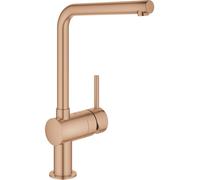 GROHE Minta Mitigeur monocommandé pour évier, bec en L, 31375DL0, 31375DL0, Colorazione: tramonto caldo spazzolato