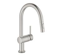 Grohe Minta Touch miscelatore monocomando elettronico con doccetta estraibile, finitura supersteel - 31358DC2