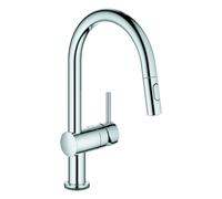 GROHE Minta Touch Mitigeur électronique d'évier, bec en C, avec douchette extractible Dual, 31358002, 31358002, Colorazione: cromo