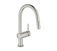 Grohe Minta Touch rubinetto da cucina, estraibile, orientabile, 31358DC2, Minta Touch supersteel [Rubinetteria da Cucina > Rubinetti da Cucina]