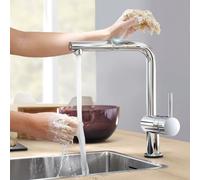 Grohe Minta Touch rubinetto da cucina, estraibile, orientabile, 31360001, Minta Touch cromo [Rubinetteria da Cucina > Rubinetti da Cucina]