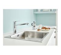 Grohe QuickFix Start Curve miscelatore monocomando per lavello cucina con bocca orientabile, finitura cromo - 31717000